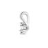 Hanger, zilver gerhodineerd met maansteen (4mm.) - 24315