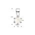 Hanger, zilver gerhodineerd met maansteen (4mm.) - 24315