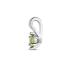Hanger, zilver gerhodineerd met peridoot (4mm.) - 24316