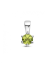 Hanger, zilver gerhodineerd met peridoot (4mm.) - 24316