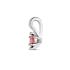 Hanger, zilver gerhodineerd met toermalijn  (4mm.) - 24317