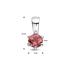 Hanger, zilver gerhodineerd met toermalijn  (4mm.) - 24317