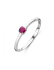 Ring, zilver gerhodineerd met robijn (maat 17,5) - 24320