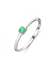 Ring, zilver gerhodineerd met smaragd (maat 17,5) - 24321