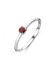 Ring, zilver gerhodineerd met granaat (maat 18) - 24324