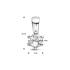 Hanger, zilver gerhodineerd met zirkonia (4mm.) - 24337