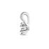 Hanger, zilver gerhodineerd met zirkonia (4mm.) - 24337