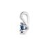 Hanger, zilver gerhodineerd met synt.saffier (4mm.) - 24338
