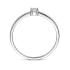 Ring, zilver gerhodineerd met zirkonia (maat 16,5) - 24340