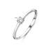 Ring, zilver gerhodineerd met zirkonia (maat 16,5) - 24340