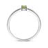 Ring, zilver gerhodineerd met peridot (maat 17) - 24342