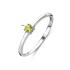 Ring, zilver gerhodineerd met peridot (maat 17) - 24342