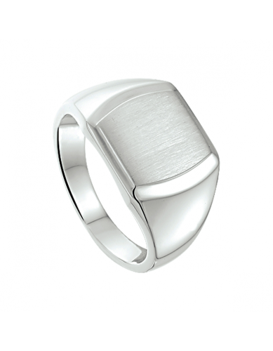 Ring, zilver poli/mat (maat 20) - 24346