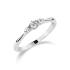 Ring, 14krt.witgoud met diamant totaal 0,16ct. (maat:56) - 24358