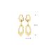 Oorhangers, zilver verguld (lengte 38mm.) - 24364