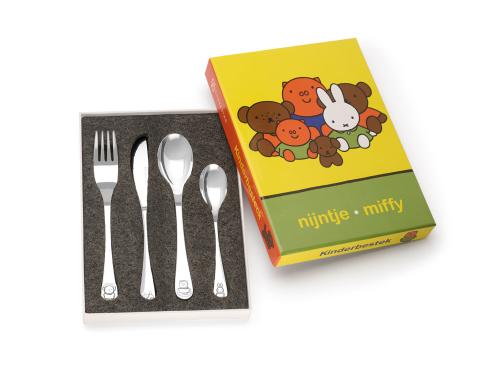 Zilverstad Kinderbestek, Nijntje Vriendjes 4dlg RVS- Zilverstad - 24373