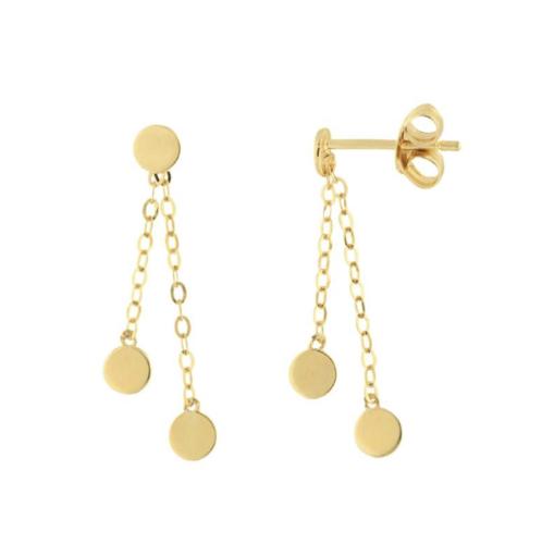 Oorhangers, 14krt.goud (lengte: 2cm.) - 24385