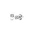 Oorknoppen, 14krt.witgoud met diamant tot.0,08ct - 24389