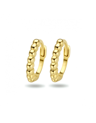 Oorringen, 14kt.goud met bolletjes (10x1,7mm.) - 24436