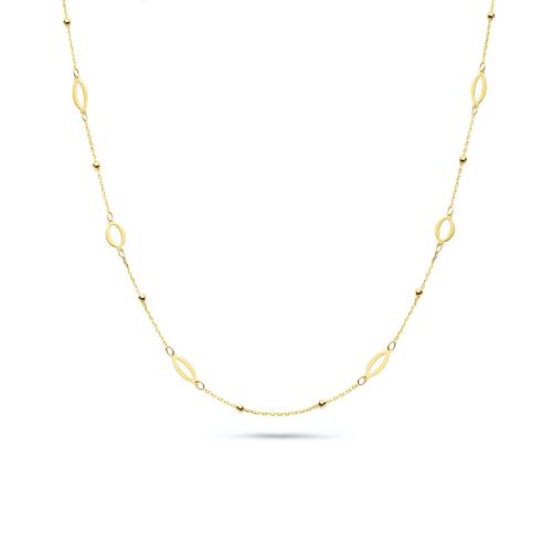 Collier, 14krt.bicolour goud (lengte: 42-45cm.) - 24442