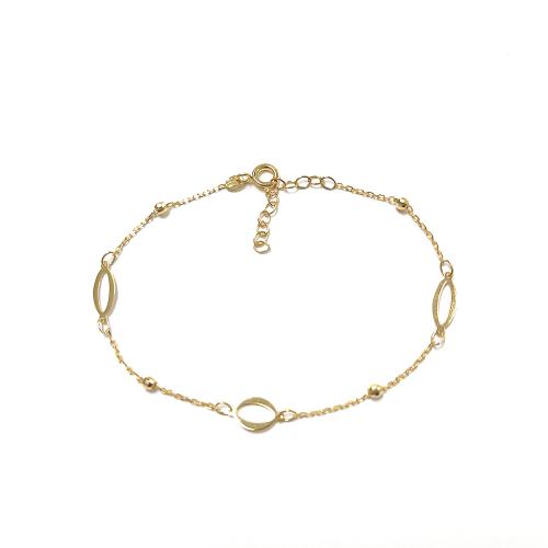 Armband, 14krt.bicolour goud (lengte: 17-20cm.) - 24443