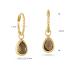 Jackie Oorringen, 14krt.goud "Amstel Smoky Quartz Hoops" (1x10mm.) - 24453