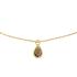 Jackie Collier, 14krt.goud met hanger "Amstel Smoky Quartz Necklace"  (lengte -40-43-45cm.) - 24454