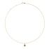 Jackie Collier, 14krt.goud met hanger "Amstel Smoky Quartz Necklace"  (lengte -40-43-45cm.) - 24454
