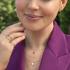 Jackie Collier, 14krt.goud met hanger "Amstel Smoky Quartz Necklace"  (lengte -40-43-45cm.) - 24454