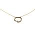 Collier, 14krt.goud met diamant totaal 0,08ct. (lengte: 42-45cm.) - 24455