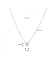 Collier, zilver met schuifhart (lengte:41-45cm.) - 24511
