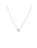 Collier, zilver met schuifhart (lengte:41-45cm.) - 24511
