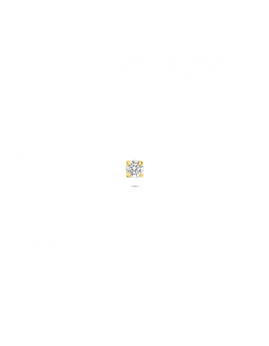 Flat back piercing, 14krt.goud met zirkonia PER STUK!! (2mm.) - 24512