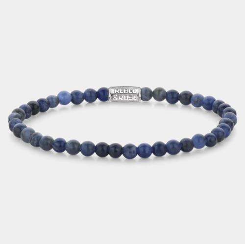 Rebel and Rose Armband "Midnight Blue" met Sodaliet (maat S: 16,5cm) - 24522