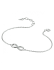 Armband, zilver gerhodineerd infinity zirkonia (lengte:15,5-18cm.) - 24566