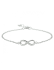 Armband, zilver gerhodineerd infinity zirkonia (lengte:15,5-18cm.) - 24566