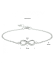 Armband, zilver gerhodineerd infinity zirkonia (lengte:15,5-18cm.) - 24566