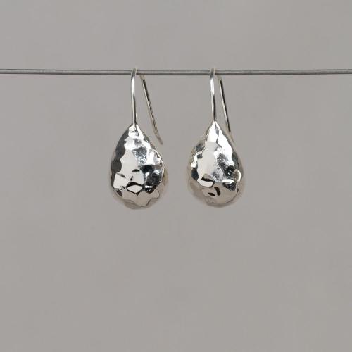 Jeh Jewels Oorhangers, model 21607 hamerslag druppel (1,5cm.) - 24583