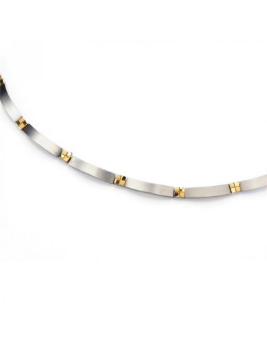 Boccia Collier, edelstaal/titanium model 0831-02 (lengte: 45cm.) - 24594
