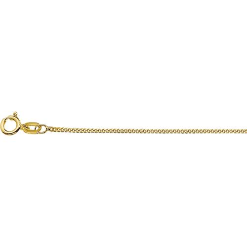Collier, zilver verguld gourmetschakel (45cm.) - 24646