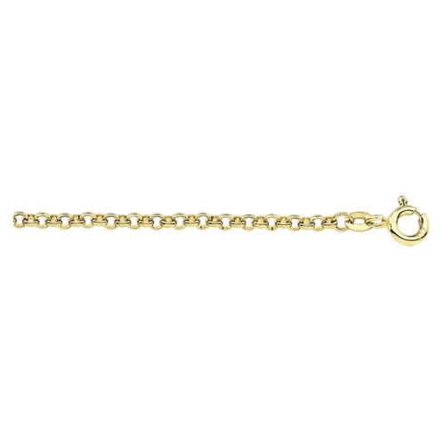 Collier, zilver verguld jasseron schakel (45cm.) - 24649