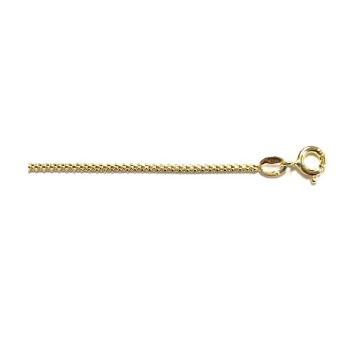 Collier, zilver verguld popcorn schakel (70cm.) - 24653