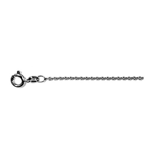 Collier, 14krt.witgoud ankerschakel 1.5mm (lengte: 45cm.) - 24679