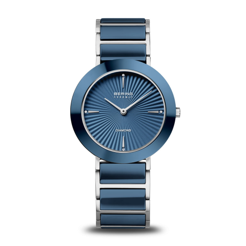 Bering Dameshorloge Quartz, model 11435-707 Ceramic Blauw - 24696