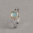 Jeh Jewels Ring, zilver met aquamarijn model 21196 (breedte 2,2mm.) - 24709