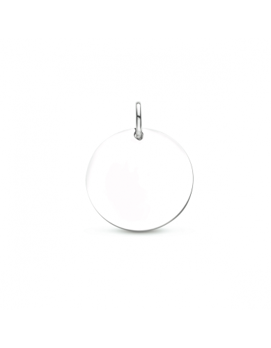 Graveerhanger, zilver gerhodineerd rond (18mm.) - 24752