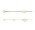 Armband, 14krt.goud met hartjes (lengte: 17-19cm.) - 24764