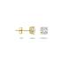 Oorknoppen, 9 karaat met zirkonia 3 mm. - 24801