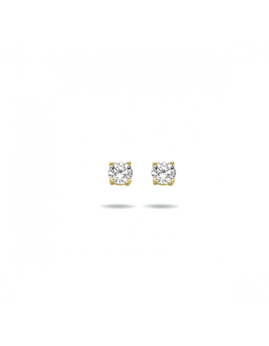 Oorknoppen, 9 karaat met zirkonia 3 mm. - 24801