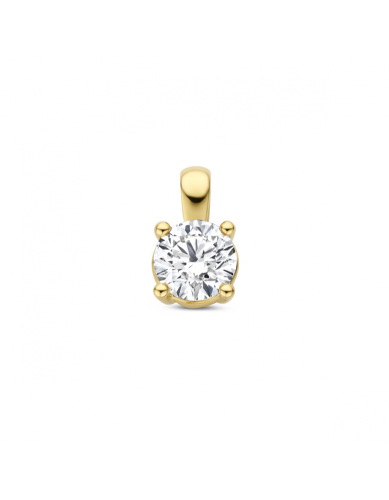 Hanger, 14krt.goud met Lab grown Diamant 0.25ct  (lengte: 8,5 mm.) - 24836